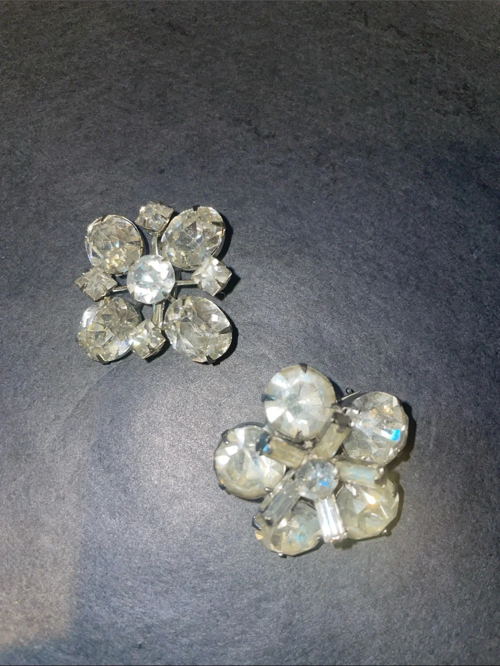 Crystal Flower Vintage Brooch Pins